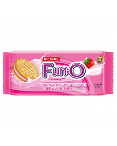 Fun-O Sandwich Biscuit #Strawberry 11.5G x 20's (3 PKT)_TH