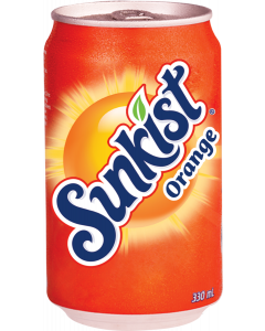Sunkist Carbonated Drinks #Orange 330ML x 1's (24 PCS)