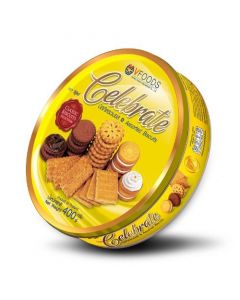 V Foods Celebrate(Yellow) Assorted Biscuits 400G  x 1's (3 PCS)