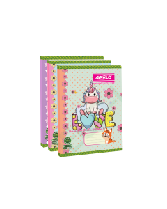 APOLO Exercise Book 80Pages #52GSM / Double Line x 12's (1 PKT)