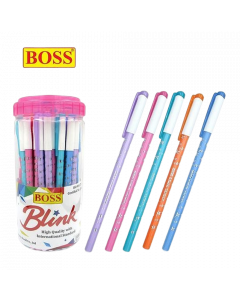 Boss Ball Pen BP50102 #Blink-Pearl Star x 50's (2 PKT)