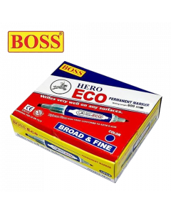 Boss ECO Permanent Marker 1C MK1203-Blu #Blue x 12's (2 PKT)