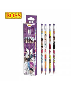 Boss Graphite Pencil P1201-2B #BTS x 12's (6 PKT)
