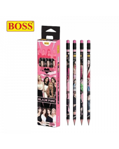 Boss Graphite Pencil P1202-2B #Black Pink x 12's (6 PKT)