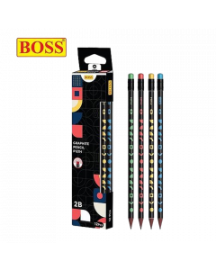 Boss Graphite Pencil P1204-2B #Quarter x 12's (6 PKT)