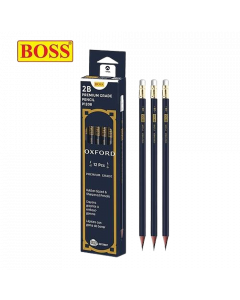 Boss Graphite Pencil P1208-2B #Oxford x 12's (6 PKT)