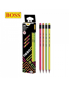 Boss Graphite Pencil P1211-2B #Neon x 12's (6 PKT)