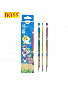 Boss Pencil P1217-2B #Baby Shark x 12's (6 PKT)