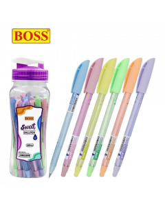 Boss Sweet Ball Pen #Blue x 30's (2 PKT)