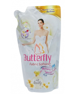 Butterfly Fabric Softener #Memory Garden White Soft Lovely 600ML (48 PCS)