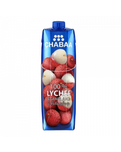 CHABAA 100% Juice #Lychee & Grape 1L (12 PCS)