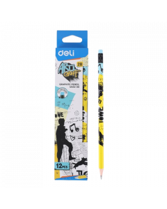 Deli Graphite Pencil EU53200-2B #Hexagonal x 12's (6 PKT)