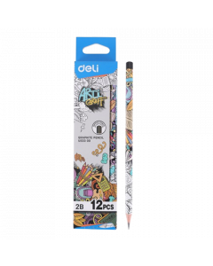 Deli Graphite Pencil EU53300-2B #No Eraser #Hexagonal x 12's (6 PKT)