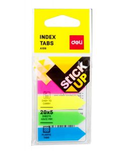 Deli 5 Color Index Tabs #20Sheets x 5's (12 PKT)