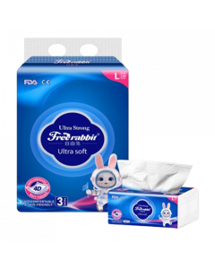 Free Rabbit Facial Tissue 108mm #S x 12's (3 PKT)