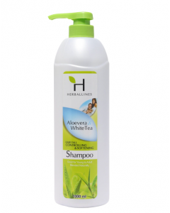 Herballines Shampoo #Aloevera & White Tea 1000ML x 1's (2 PCS)