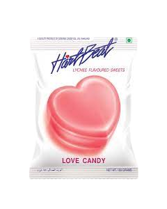 Heart Beat Lychee Flavoured Sweets  x 25's (10 PCS)