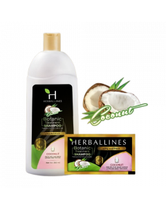 Herballines Botanic Treatment Shampoo #COCONUT Pink 300ML x 1's (3 PCS)