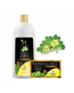 Herballines Botanic Treatment Shampoo #MORINGA Yellow 300ML x 1's (3 PCS)