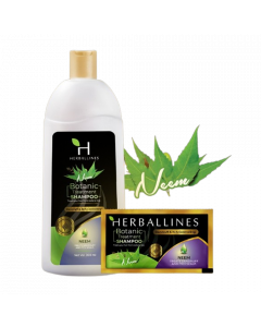 Herballines Botanic Treatment Shampoo #NEEM Blue 300ML x 1's (3 PCS)