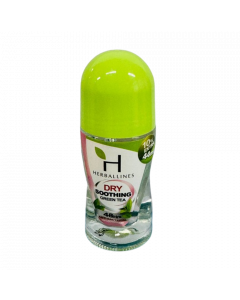 Herballines Deo Roll On #DrySoothing GreenTea 40ML x 1's (6 PCS)