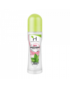 Herballines Deo Roll On #DrySoothing GreenTea 75ML x 1's (4 PCS)