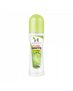 Herballines Deo Roll On #Pure White Cucumber 75ML x 1's (4 PCS)