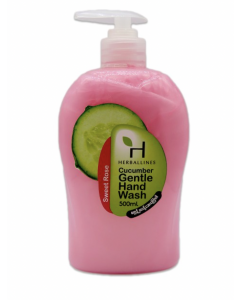 Herballines Gentle Hand Wash #Cucumber Pink 500ML x 1's (3 PCS)