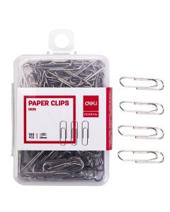 Deli Paper Clip #Plastic Box / 29MM x 100's (20 PKT)