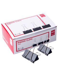 Deli Binder Clips #Black 51MM x 12's (7 PKT)