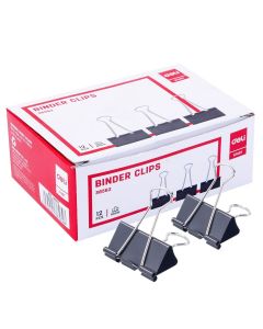 Deli Binder Clips #Black 41MM x 12's (10 PKT)