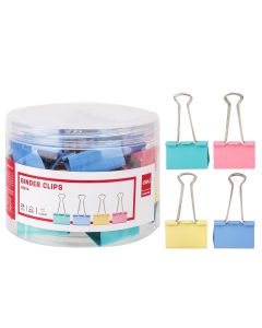 Deli Binder Clips #Colorful 41MM x 24's (4 PKT)