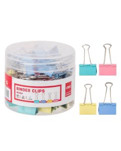Deli Binder Clips #Colorful 19MM x 40's (6 PKT)