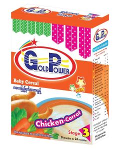 Gold Power Cereal #Rice+Chicken+Carrot+Spinach 250G x 1's (10 PCS)