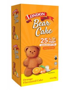 London Bear Cake #Orange 18G x 10's (1 PKT)