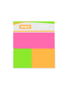 APOLO Sticky Note #A-180 3x5" - 3x2" - 3x3" / Assorted Cyber x 100's (5 PCS)