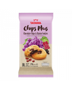 Tatawa Cookies #Chips Plus Chocolate Chips & Raisin 120G (24 PCS)