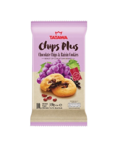 Tatawa Cookies #Chips Plus Chocolate Chips & Raisin 120G (4 PCS)
