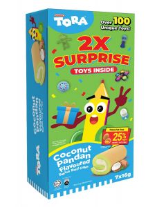Tora Swiss Roll Cake #Coconut Pandan 150G x 7's (3 PKT)