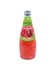 Uglobe Basil Seed Drink #Pomegranate 290ML (24 PCS)