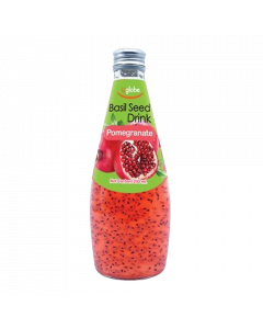 Uglobe Basil Seed Drink #Pomegranate 290ML (24 PCS)