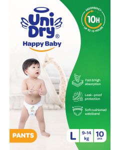 Unidry Happy Baby Diaper Superdry #L x 10's (3 PKT)