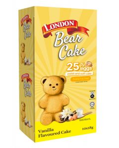 London Bear Cake #Vanilla 18G x 10's (1 PKT)