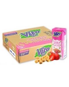 Vito Soy #Strawberry 180ML x 4's x 12PKT (1 CTN)