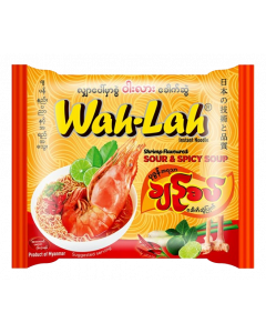 Wah Lah Instant Noodle #Shrimp Sour & Spicy Soup 60G x 30's (6 PKT)